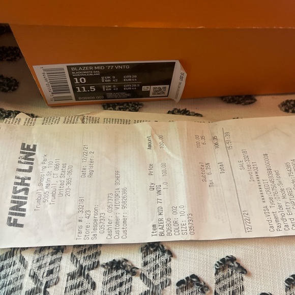 Nike Blazer Mid '77 Vintage Black White Sail 2022 BQ6806-002 Men 10/Wmn Sz 11.5 - Picture 6 of 8